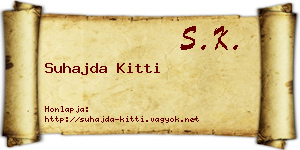Suhajda Kitti névjegykártya